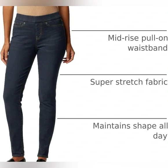 NWOT LEVI’S 10S Totally Shaping Pull On Skinny Jeans Dark Blue - Picture 3 of 8